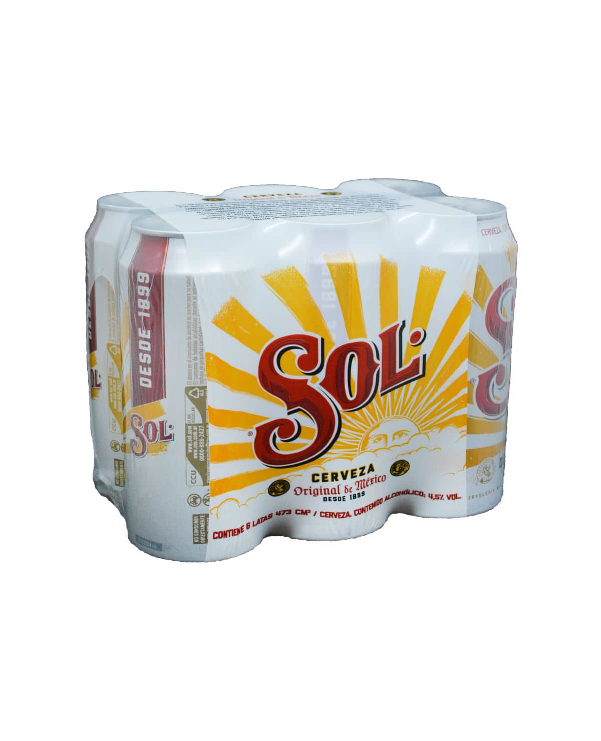 Cerveza Sol Six Pack 6 473 Ml